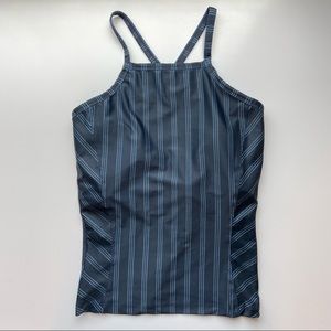 Albion Fit Striped Takini Swim Top